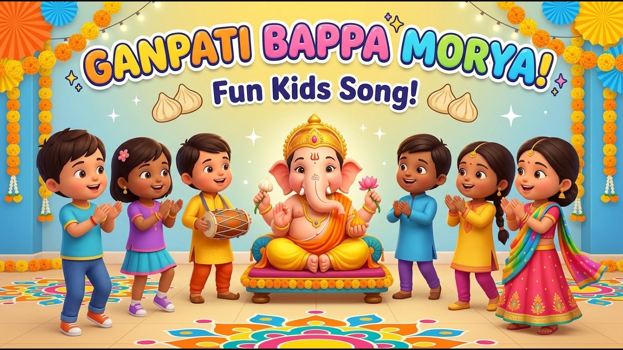 Ganapati Bappa Morya | Mangalmurti Morya |Best Ganesh Bhajan#KidsBhajan#GaneshBhajan#sanatandharma