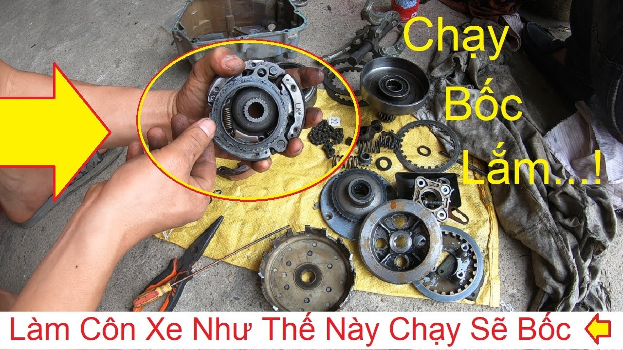 Làm Côn 3 Càng Xe Máy  Kiểu Này Chạy Bốc Lắm | Học Sửa Xe Máy
