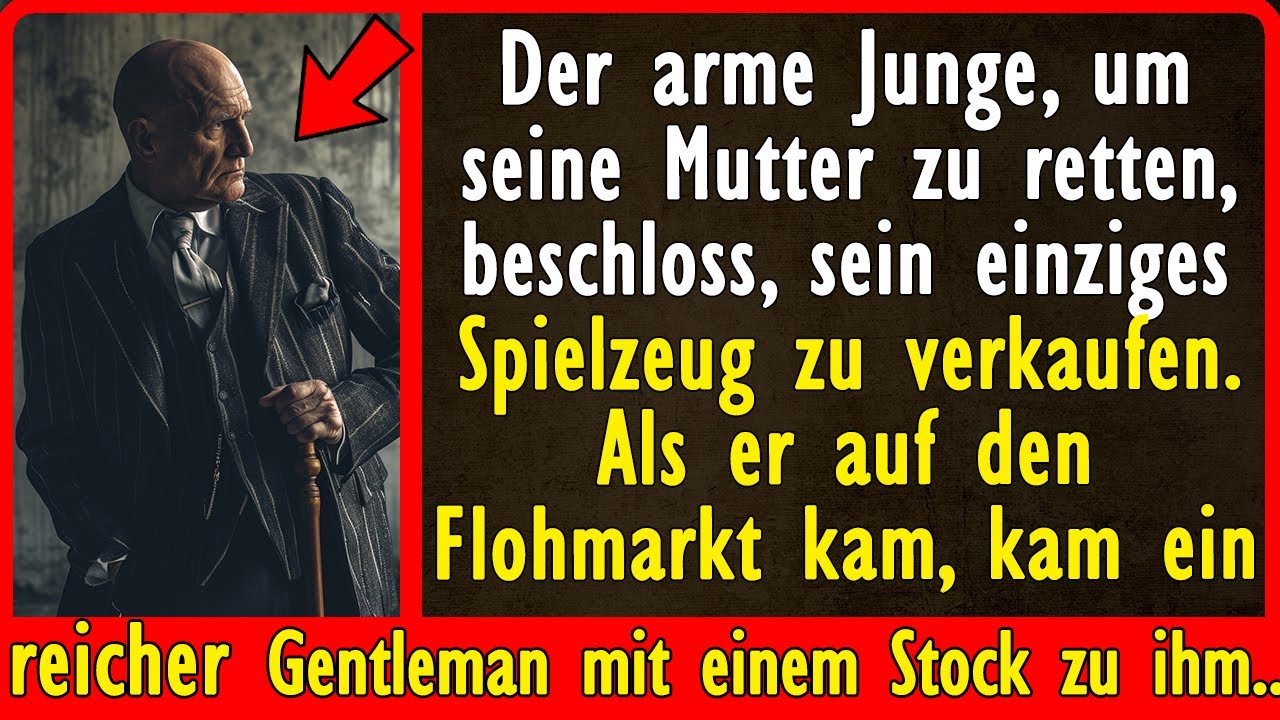 Der Junge beschloss, sein einziges Spielzeug zu verkaufen.