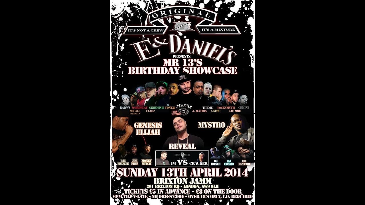 E&D TV &bull; APRIL 13TH E&DANIELS SHOWCASE @ BRIXTON JAMM