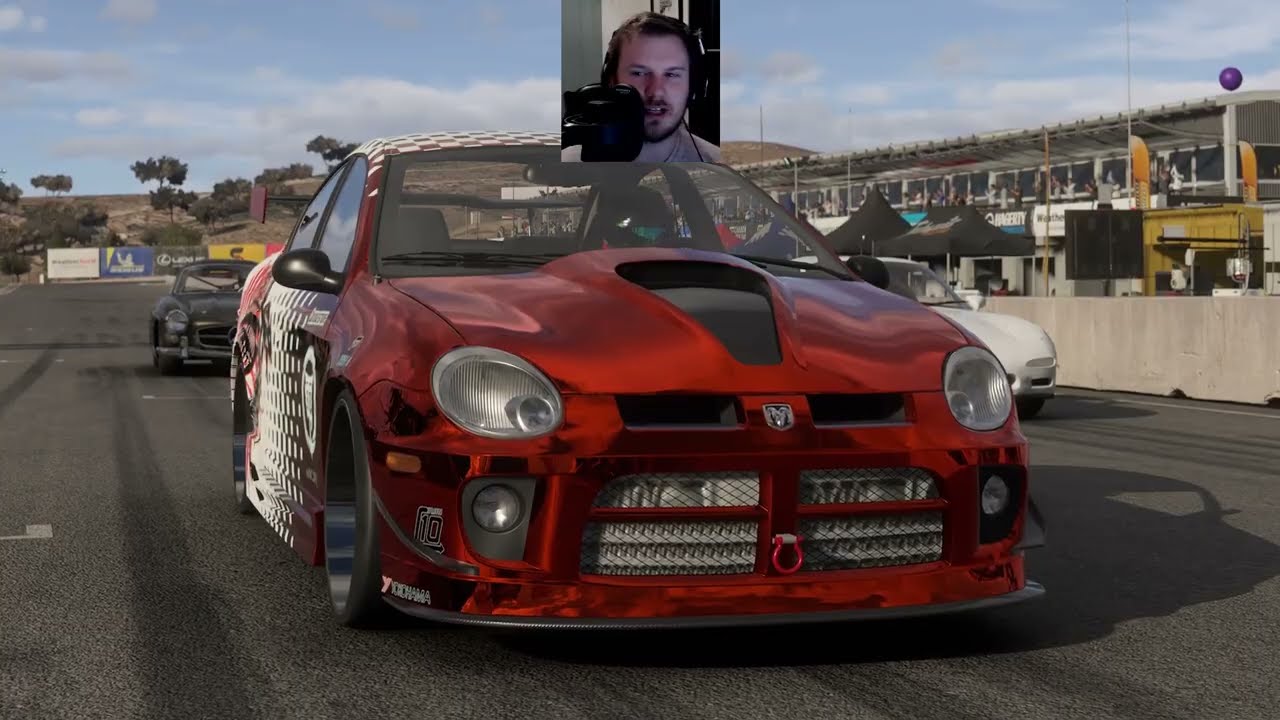 B Class Riced out Neon SRT4, Mayhem at Laguna Seca Online (Forza Motorsport)