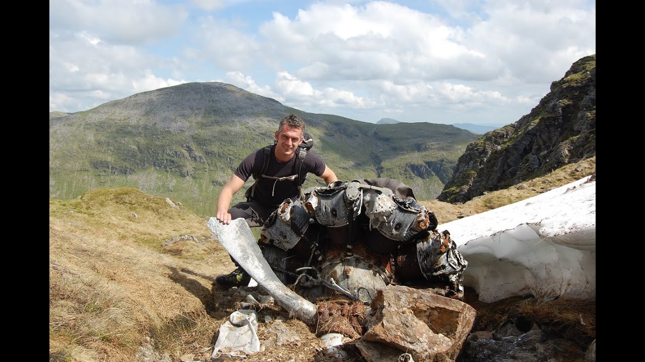 Searching for a crashed aeroplane from WW2, high on a Scottish mountain range.
