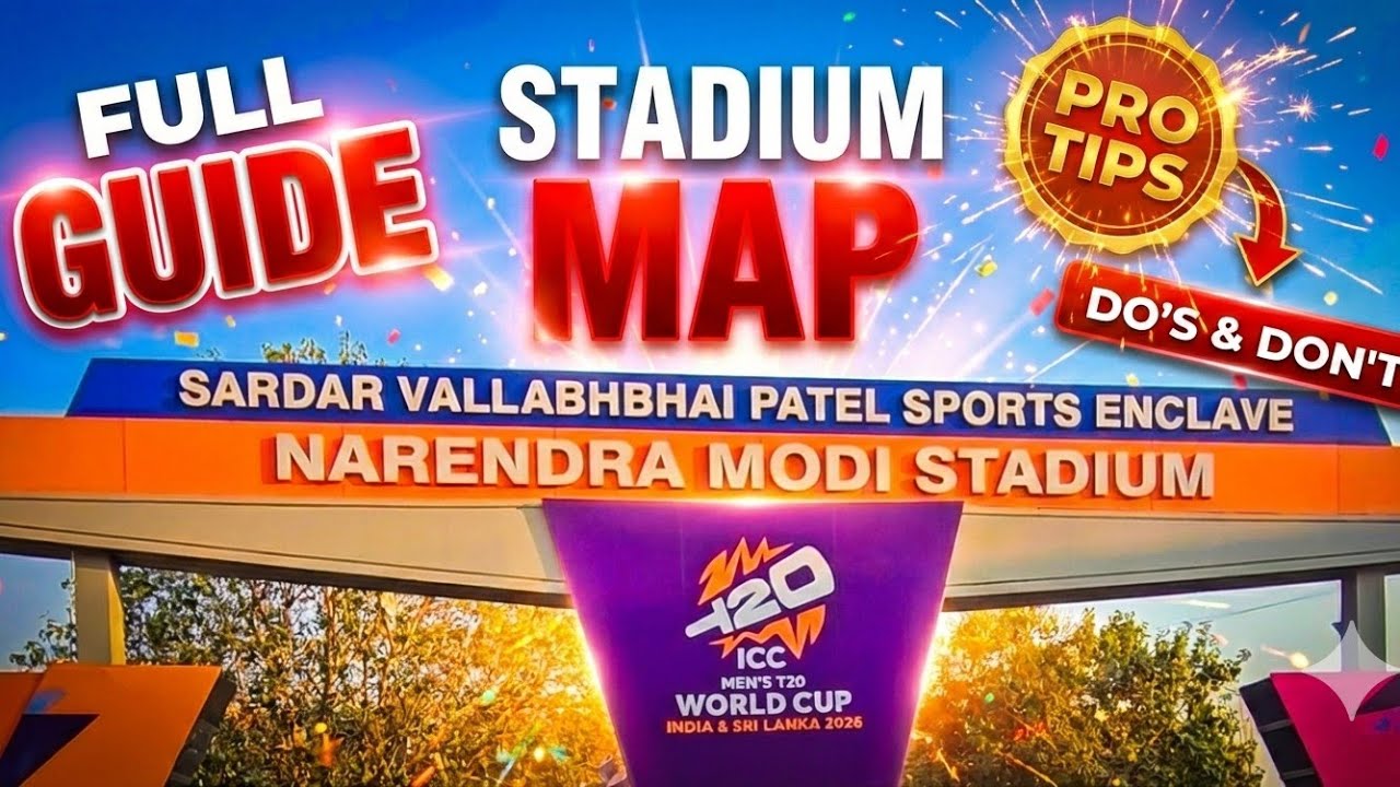 Narendra Modi Stadium Full Guide 2026 🏟️ | Gate Entry, Map, Do’s & Don’ts + Pro Tips 