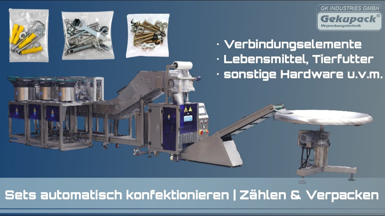 Zähl- und Verpackungsanlage für Kleinteile & Konfektionierung von Sets | Zählmaschine von Gekupack®