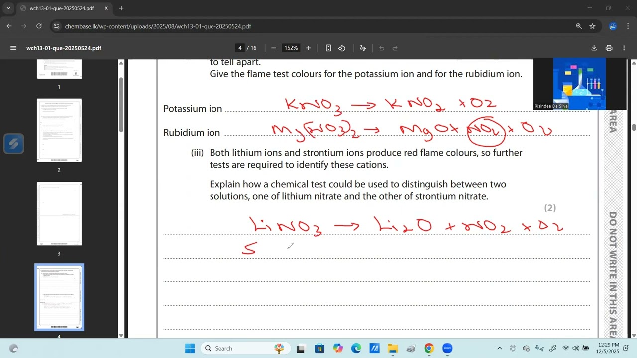 Discussion of Edexcel May 2025 Chemistry Practical paper