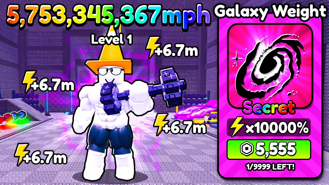 Starting Over as NOOB with BEST DUMBBELL in +1 Muscle Per Step! (Roblox)
