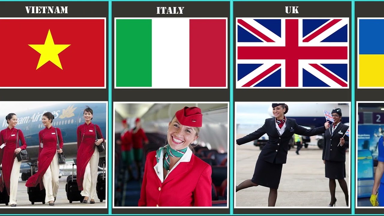 Air Hostess Uniform From Different Countries