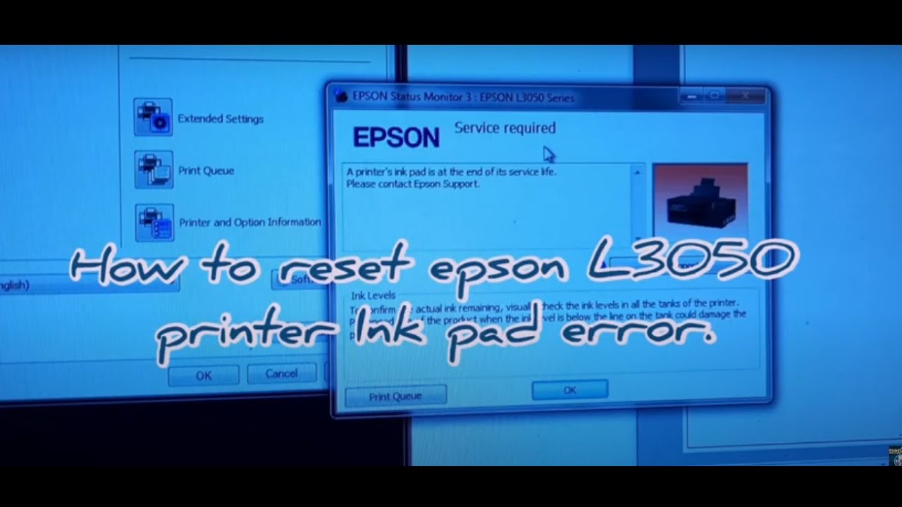 How to reset Epson L3050/L3110 waste ink pad error #epson#EpsonL3050#EpsonL3110