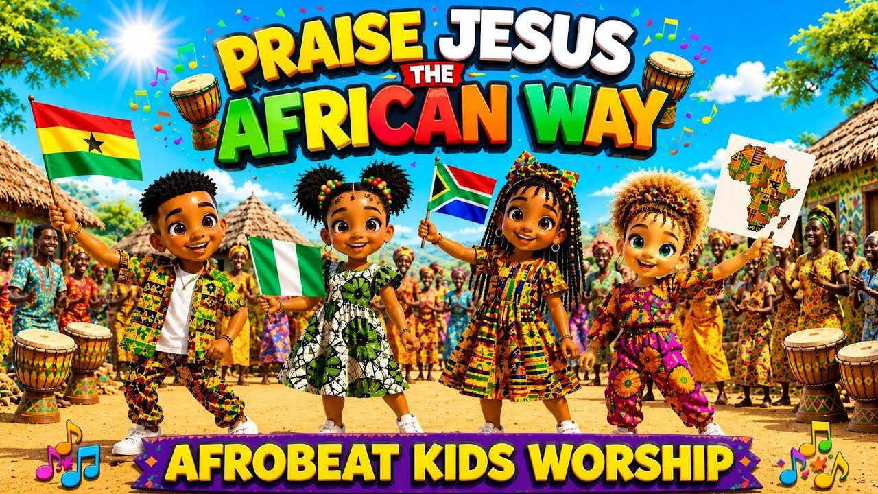 Praise Jesus the African Way 🌍 | Afrobeat Kids Worship Song | Dance and Praise Jesus 