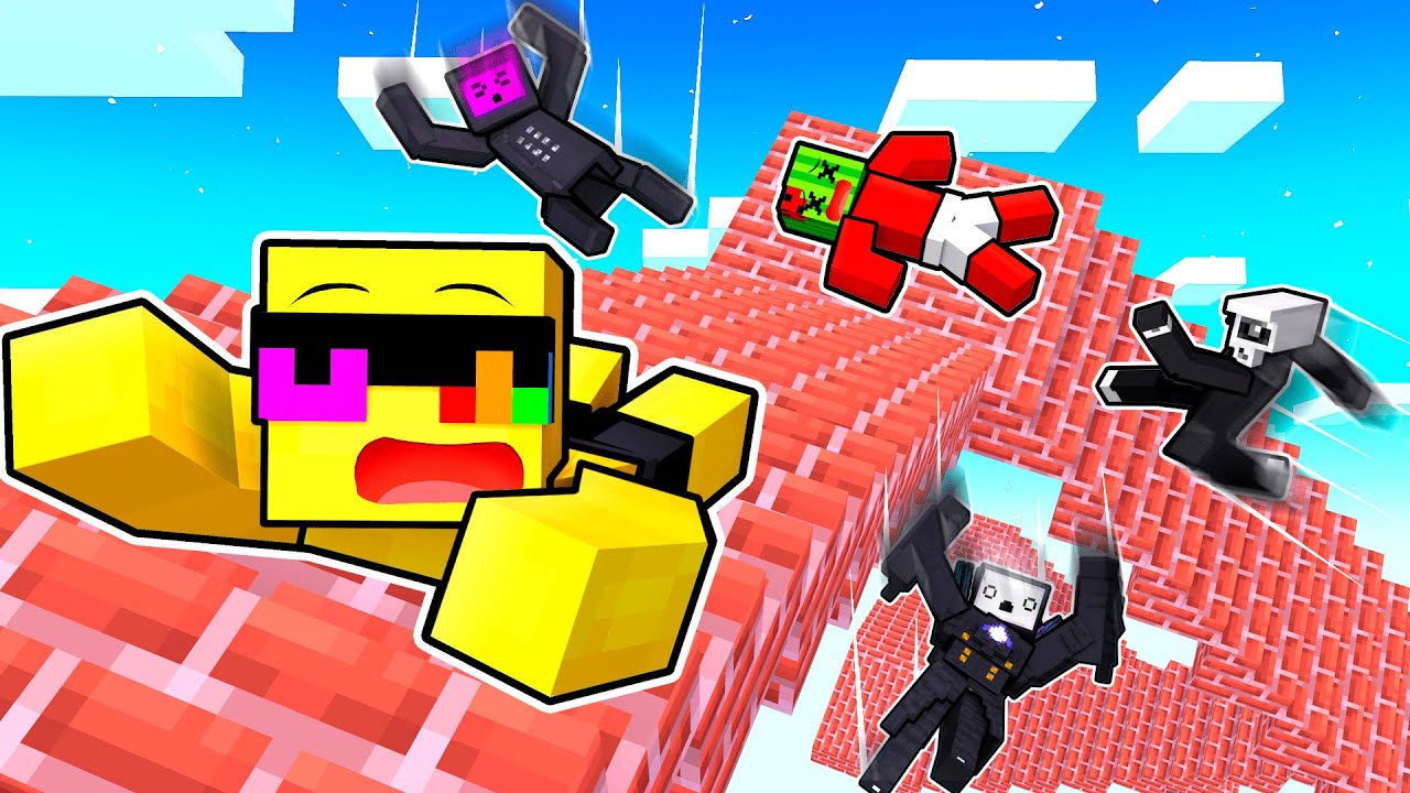 Build A STAIRCASE To Survive SKIBIDI TOILETS In Minecraft!