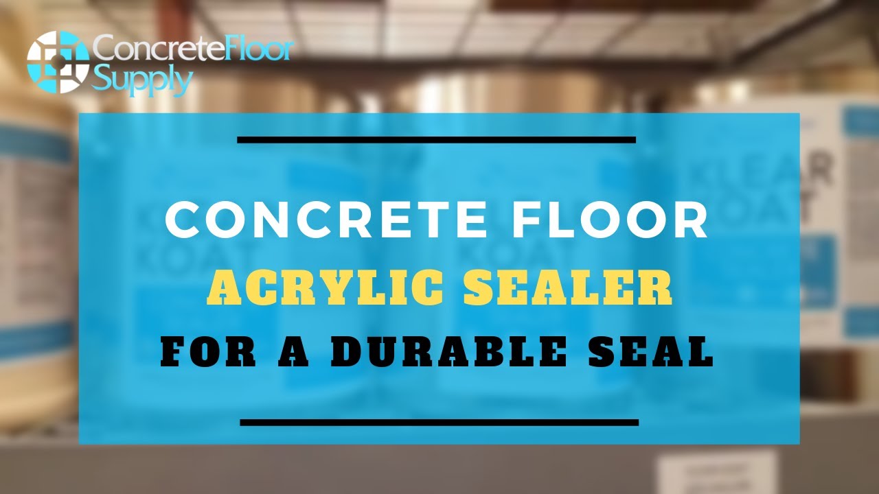 Acrylic Sealer for Concrete