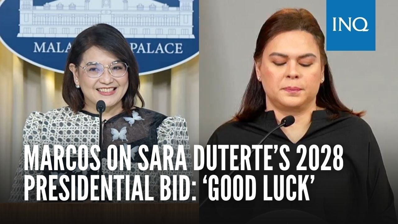 Marcos on Sara Duterte’s 2028 presidential bid: ‘Good luck’