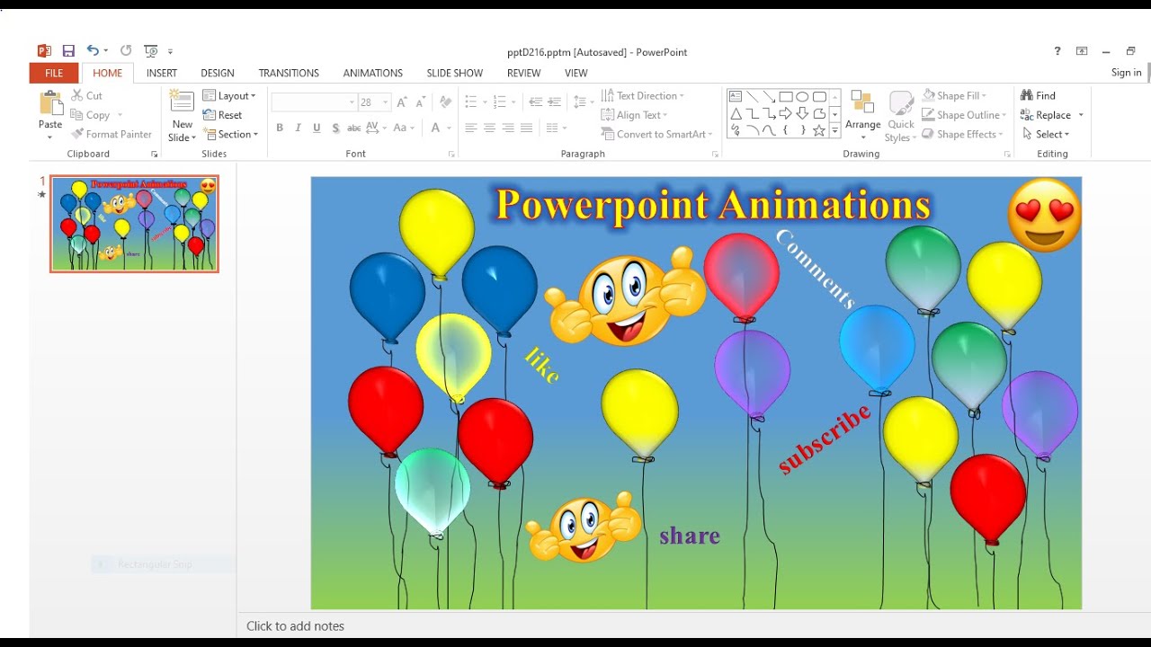 How make Balloons Animation in Powerpoint| Flying Balloons Animation Best presentation in PPT ||#ppt