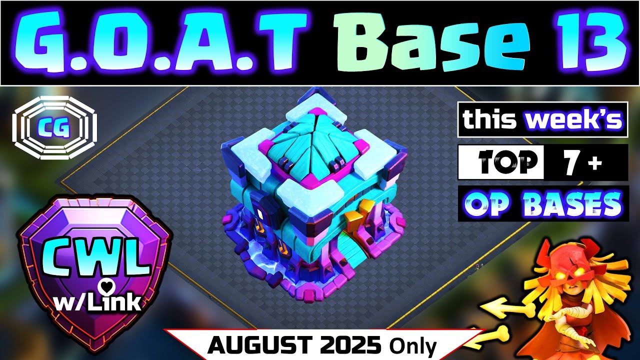TH13 WAR BASE LINK 2025! Best TH13 anti 3 star war base COC TH13 CWL Base after update