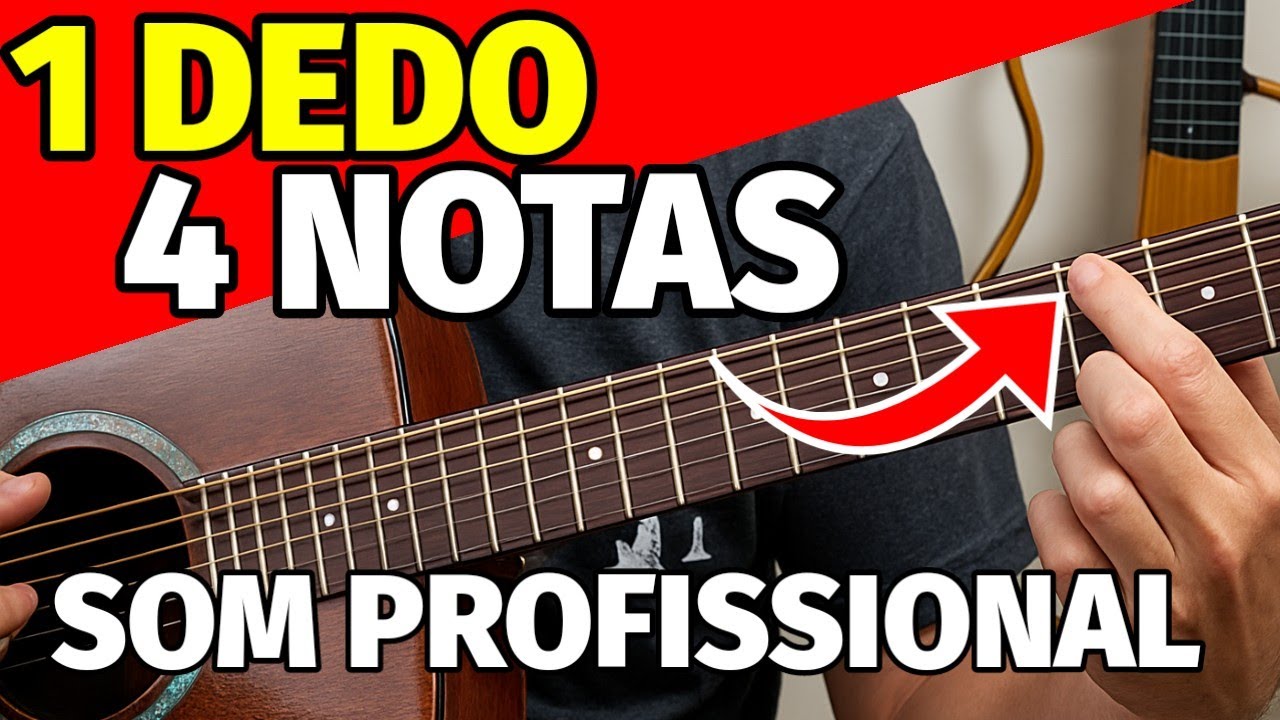 🎸Só 1 DEDO, 2 CORDAS e 4 NOTAS pra deixar qualquer música LINDA no VIOLÃO 