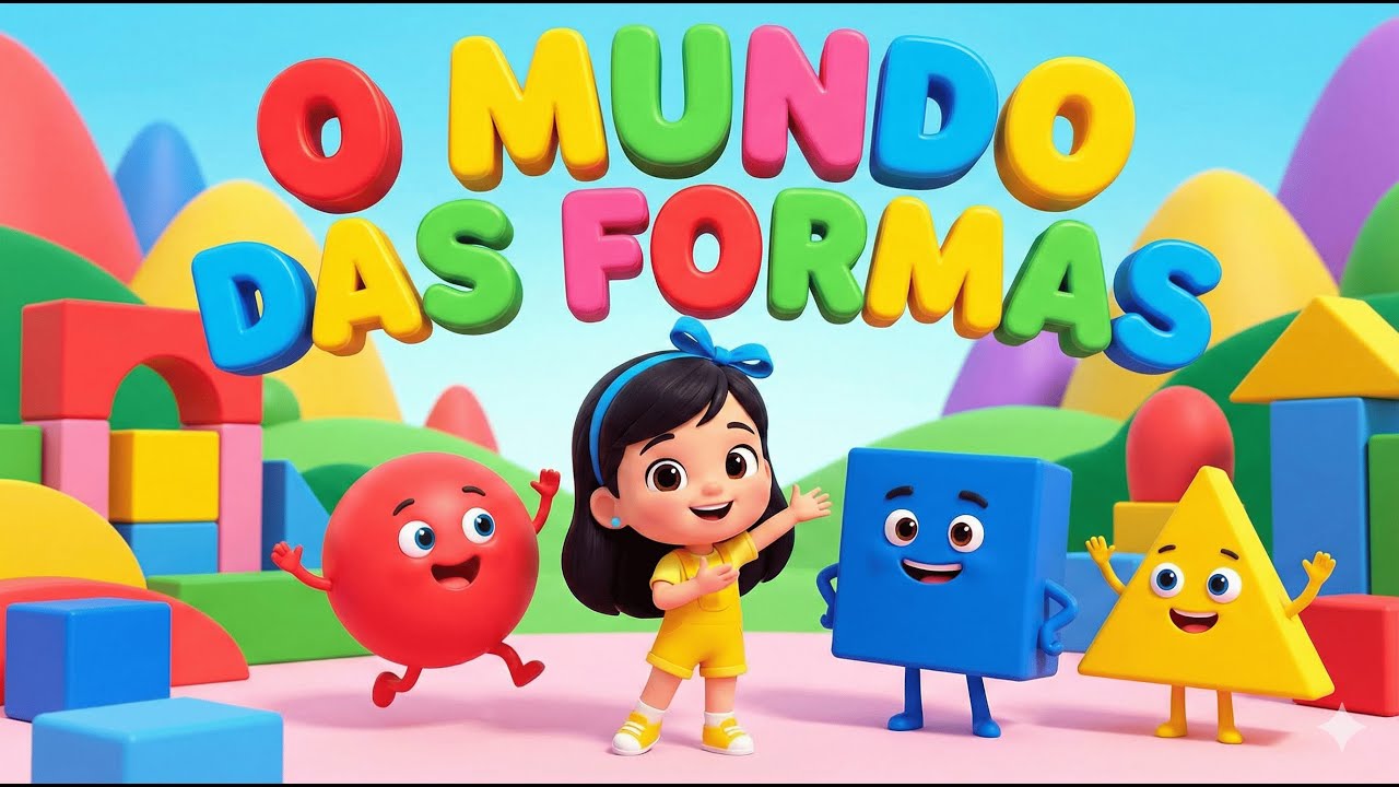 🟡 O MUNDO DAS FORMAS! 🟦 Círculo, Quadrado e Triângulo | Música Infantil Animada 🔺