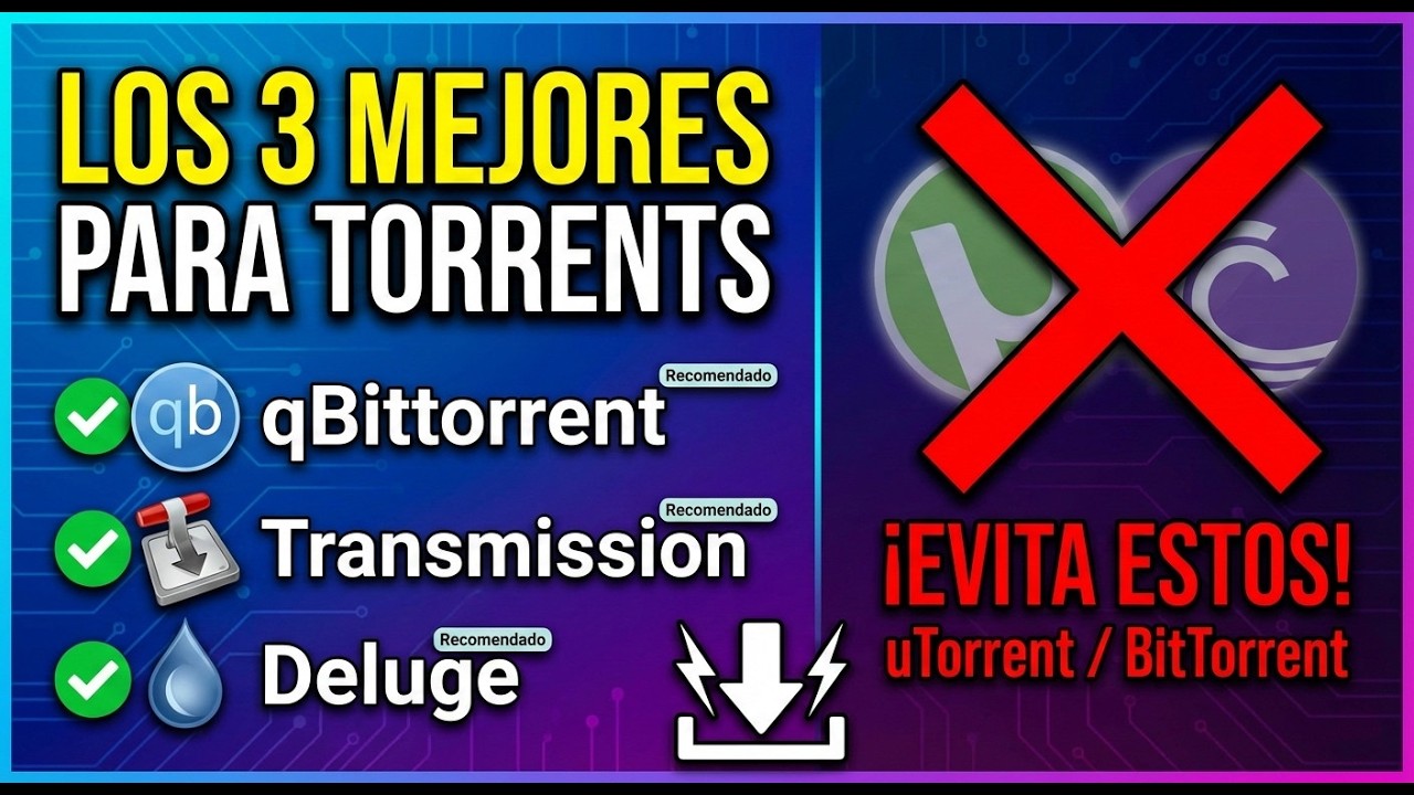 3 Potentes programas para descargar Torrents (¡Más Rápidos y Sin Anuncios!) - 2026