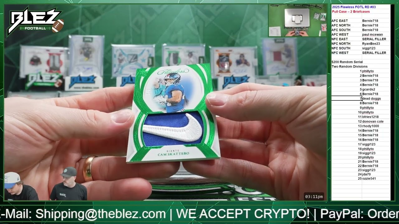 2025 Flawless FOTL RD #03 Full Case NFL Random Division Break