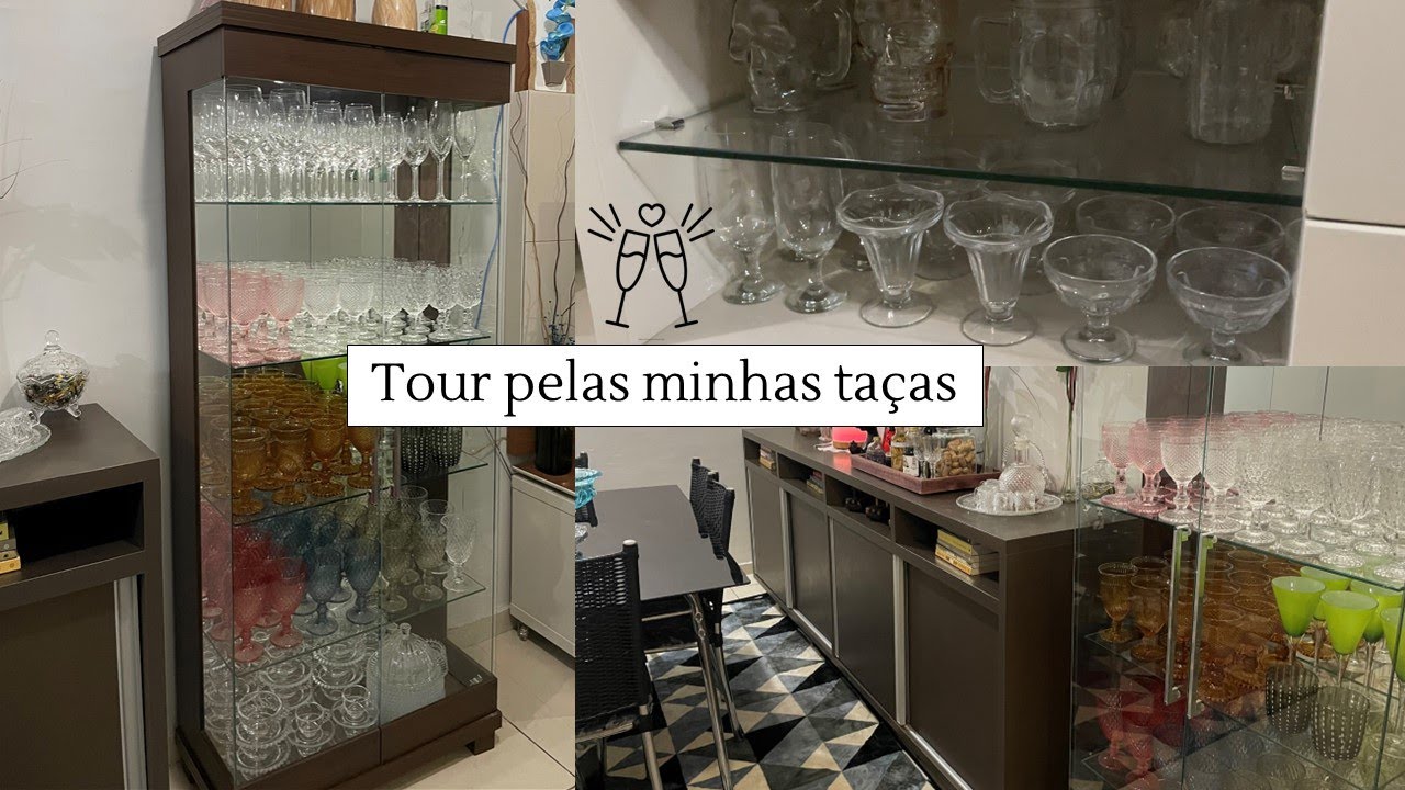 TOUR PELA CRISTALEIRA DA SALA DE JANTAR | LOUÇAS DO BUFFET | ITENS DE MESA POSTA |   PARTE 01
