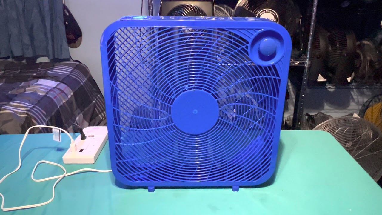 20 inch blue Mainstays box fan