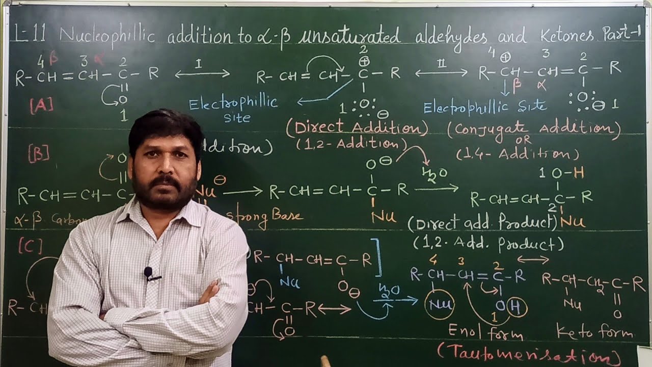 L-11Direct & conjugated addition, 1,2- &1,4- addition  in Alpha beta unsaturated carbonyl Compound