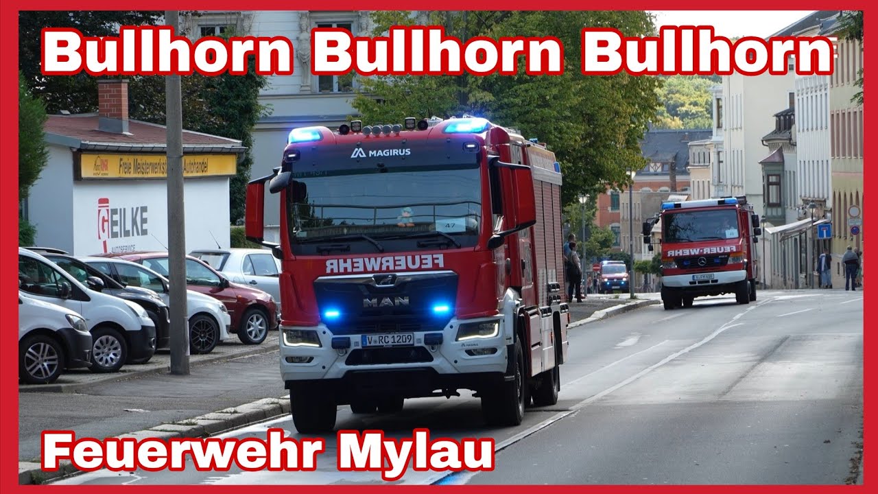 🔊‼️MEGA BULLHORNEINSATZ‼️🔊Neues HLF 20➕️TSF-W/Z➕️MTW FF Mylau🚒🚨