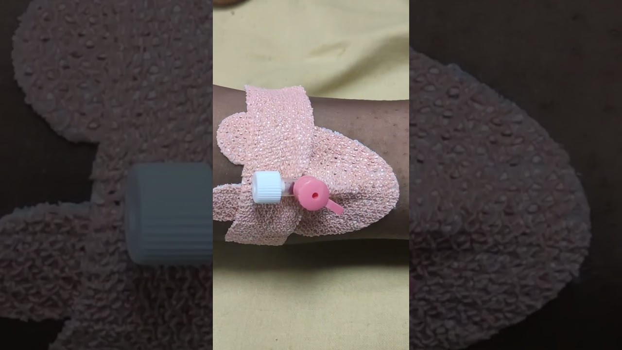 #shorts | Intravenous Cannulation technique | I. V Cannula dressing #cannula | How to insert Cannula