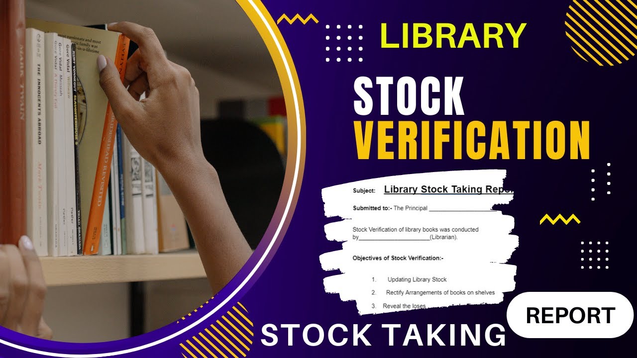 Library Stock taking | Stock taking Report | Stock Verification