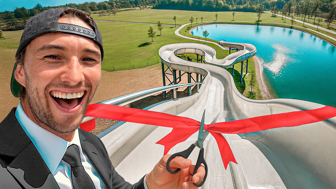 I Built a $100,000 Waterslide!