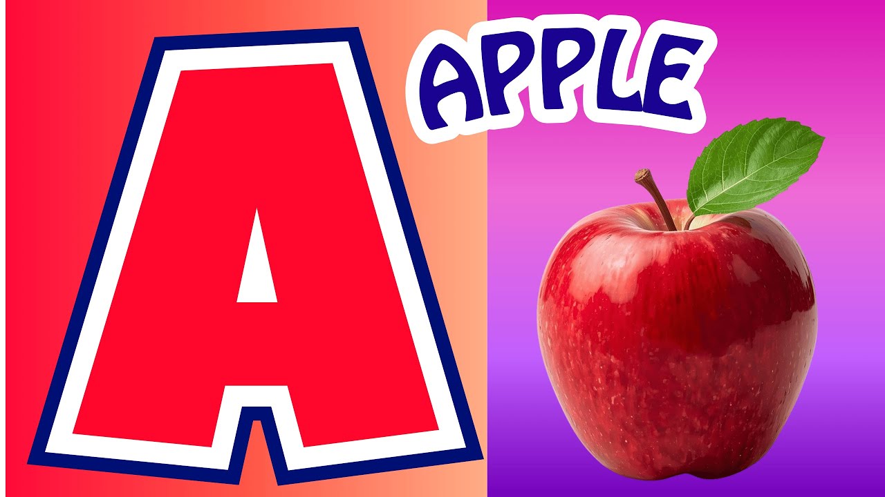 🍎🌈 Alphabet Phonics Song for 3 Years Old Kids | Count to 10 + ABCD Song