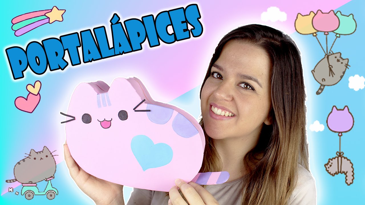 Manualidades con cartón: ESTUCHE de PUSHEEN Con MIS MARIALIDADES