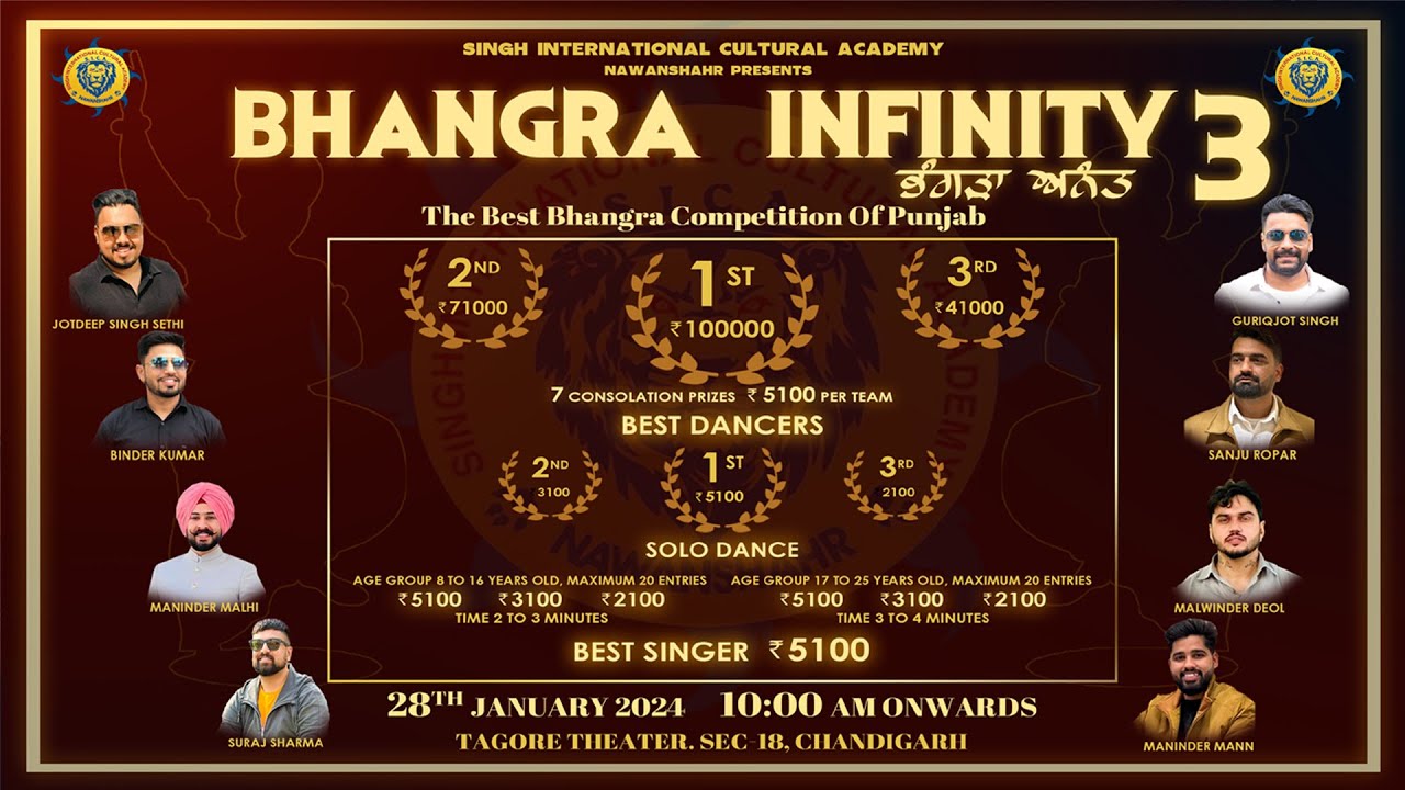 ਭੰਗੜਾ ਅਨੰਤ 3 The Best Bhangra Competition in Punjab | Singh International Cultural Academy 28-1-2024