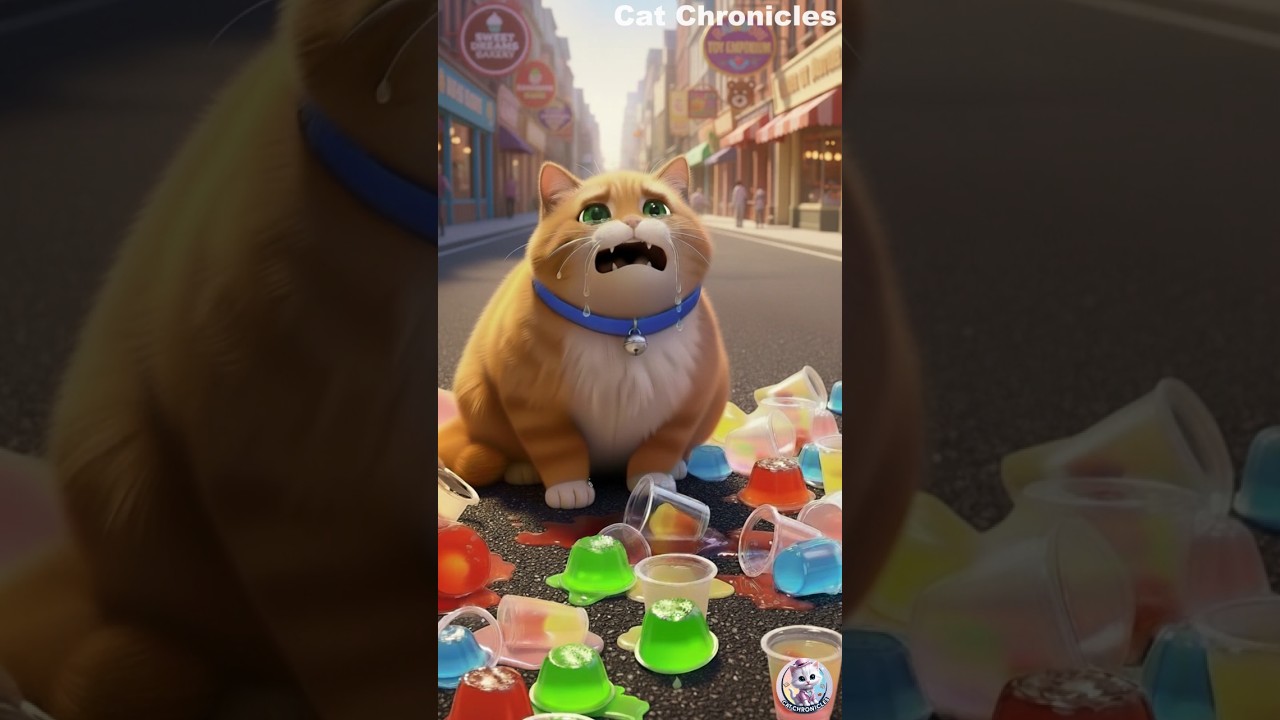 Cat's Jelly Disaster! What Happened Next😳 