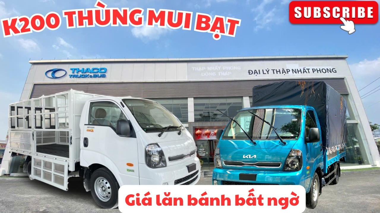 Kia K200 Thùng Mui Bạt Mở 5 Bửng | Tải trọng 1.9 tấn | Thùng dài 3m2. #xetai #xetaikia #k200