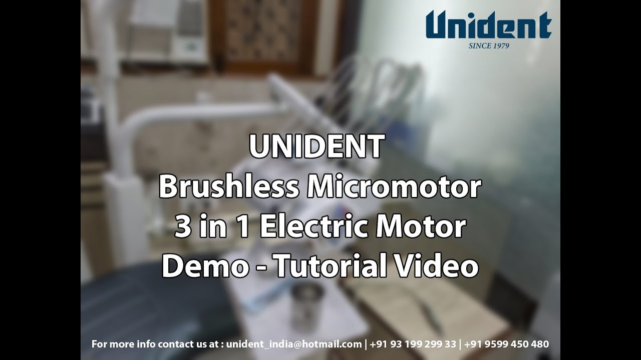 Unident Brushless Micromotor - 3 in 1 Electric Motor | Demo Tutorial Video
