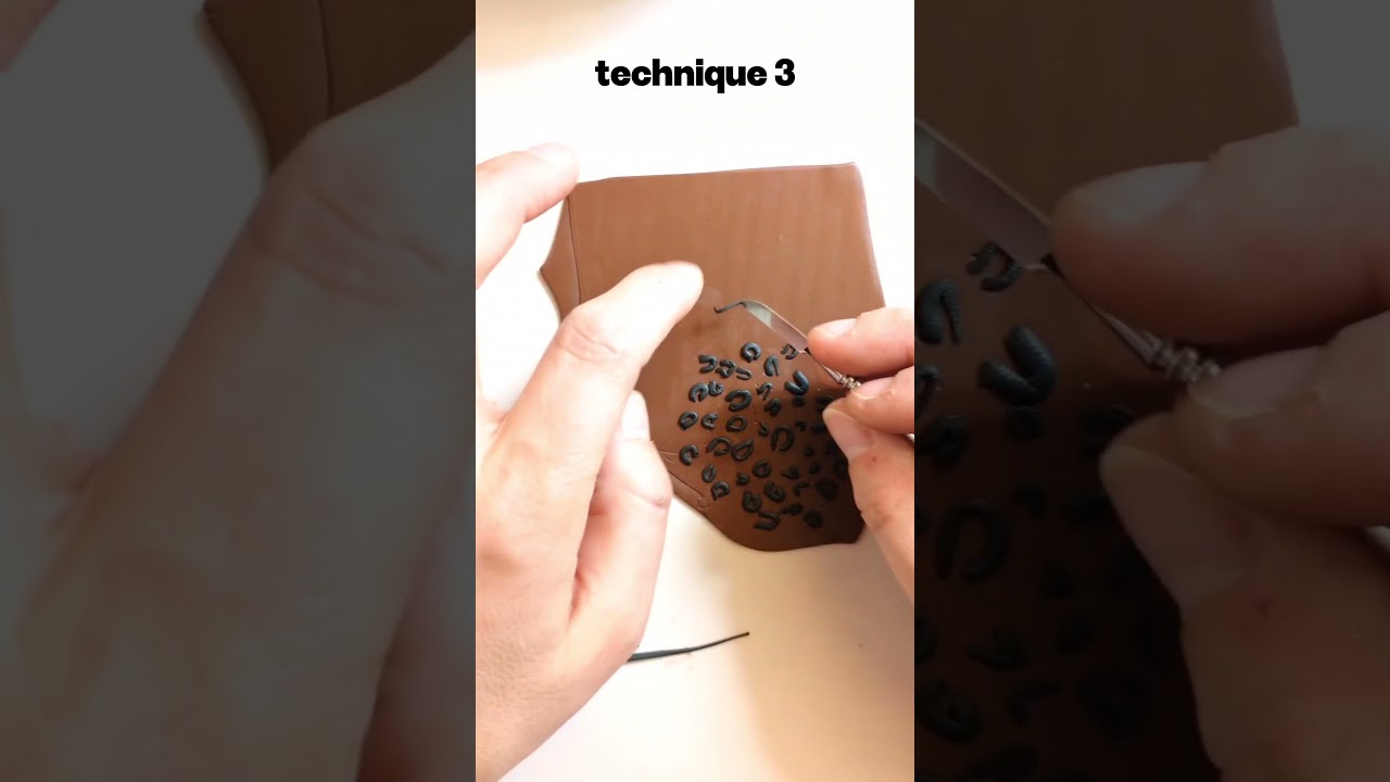 DIY Boucles d Oreille pâte polymère effet léopard