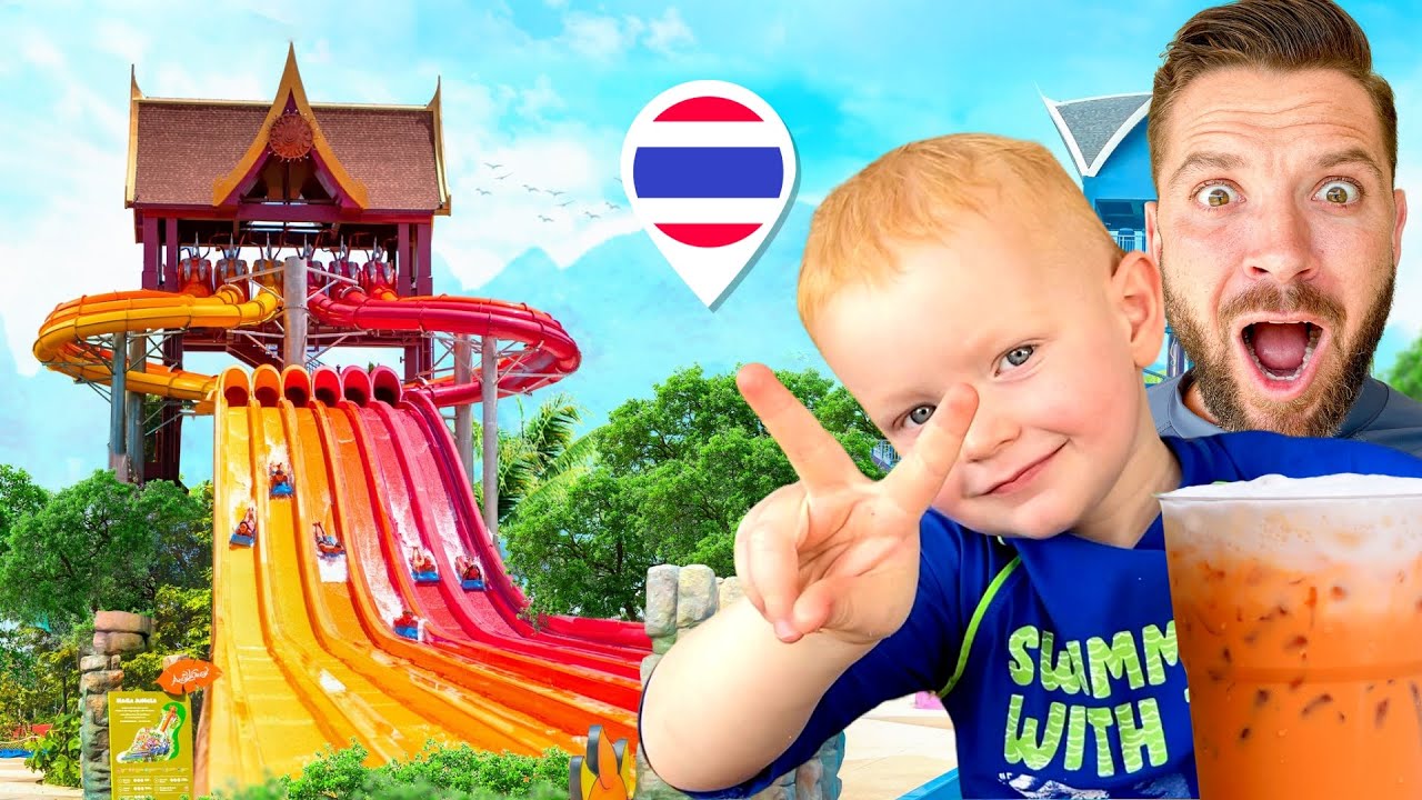 I Got STUCK On a Ride at Phuket's BIGGEST WATERPARK 🇹🇭 Family Fun, Frights and Food at The Andamanda