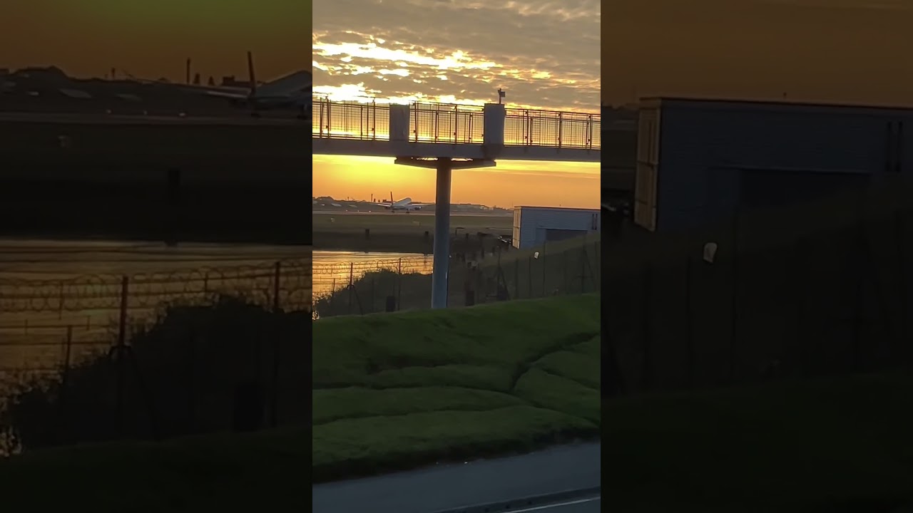 British airways a350 landing in a beautiful sunrise #britishairways #a350 #sunrise #heathrow #planes