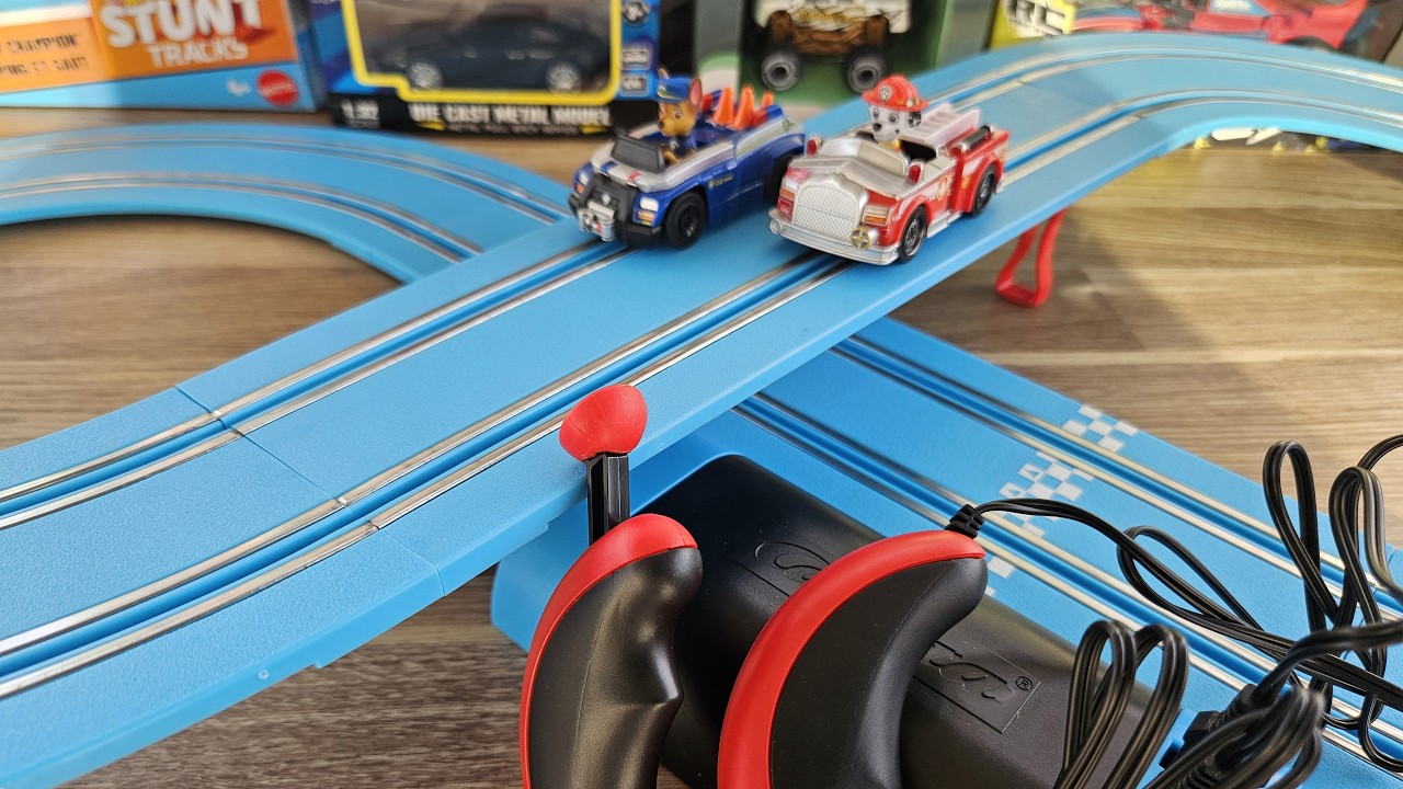 Carrera First PAW Patrol On The Track  Unboxing & Review Car Track With Two Cars 🐾🚘CHASE & MARSHALL
