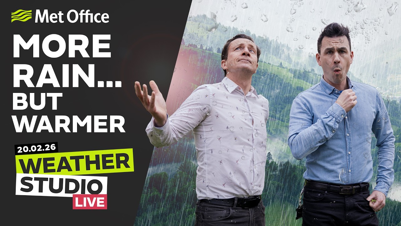20/02/26 -Temperatures rise for the weekend, for how long? - Weather Studio Live Met Office Forecast