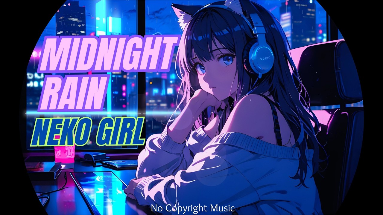 🌧️ Late Night Rain Study — Cozy Neko Girl Lofi Chill Beats to Focus, Relax & Sleep