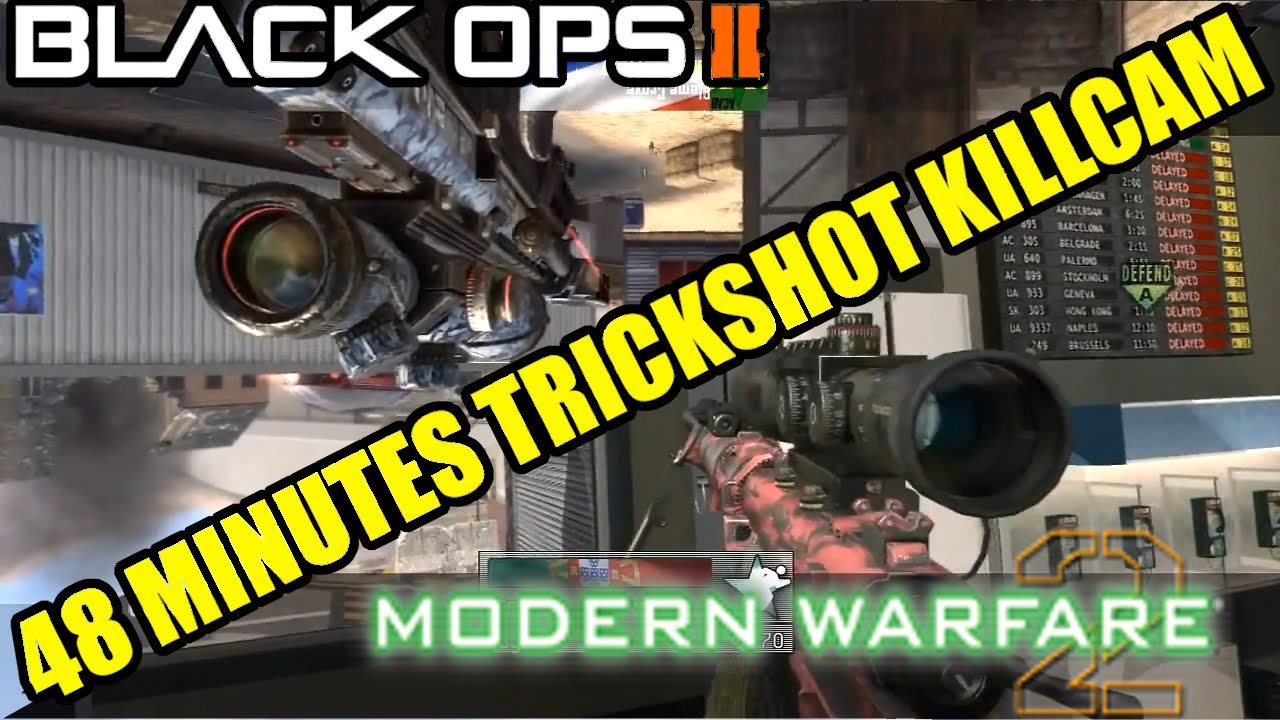 48 MINUTES OF TRICKSHOT KILLCAM MW2 VS BLACK OPS 2 | 140 KILLCAMS !!!
