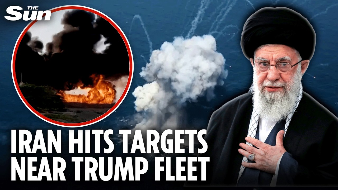 Iran fire MISSILES near Trump’s Middle East fleet & close Strait of Hormuz