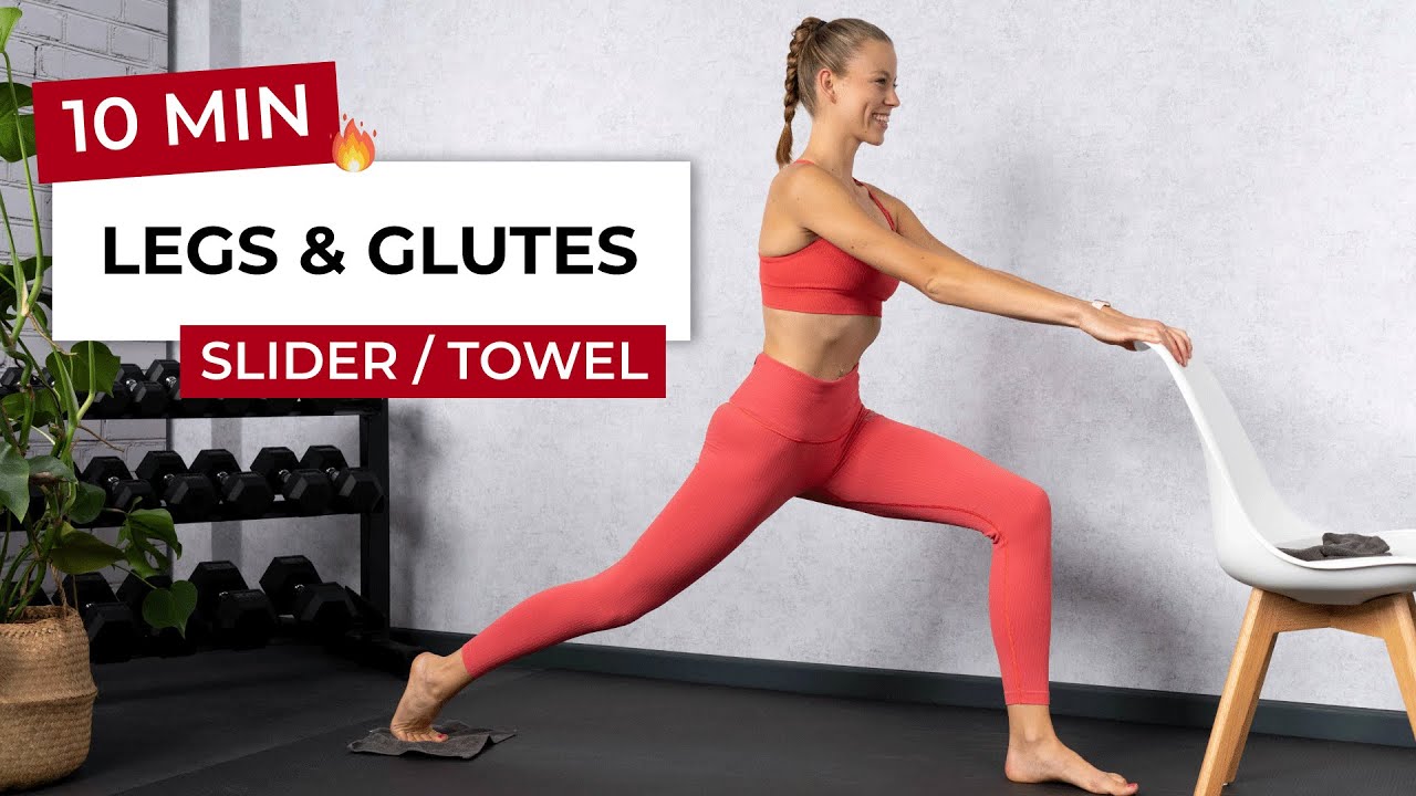 10 MIN LOWER BODY BARRE WORKOUT WITH SLIDER OR TOWEL