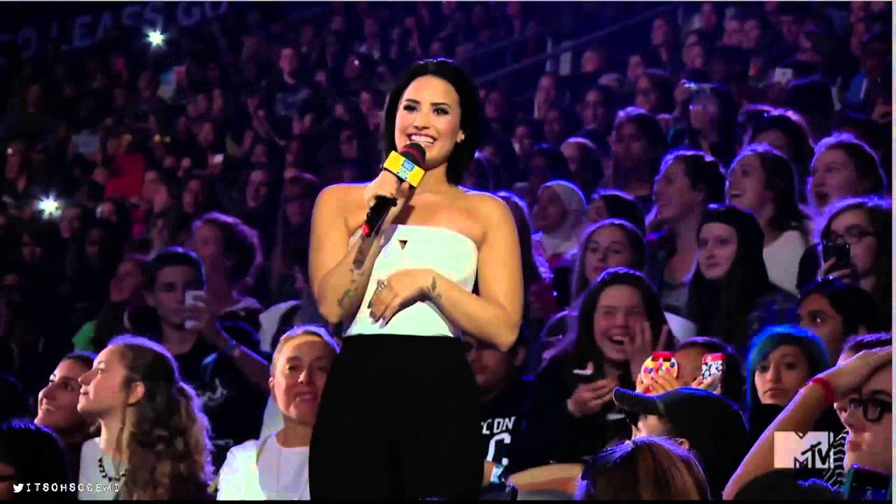 Demi Lovato pre recording segments at We Day Toronto - October 1st