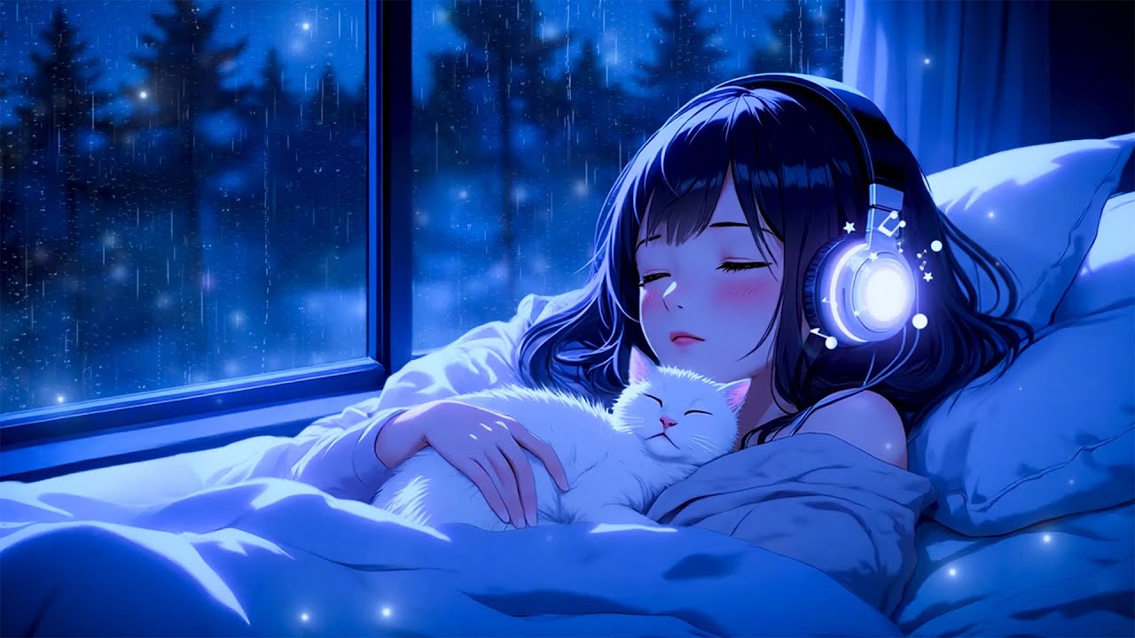 Выделение мелатонина 💤Нежный ночной дождь и колыбельная на фортепиано, чтобы мгновенно заснуть😪Пр...