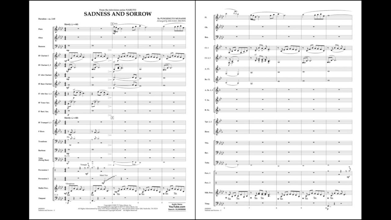 Sadness and Sorrow by Purojekuto Musashi/arr. Michael Brown