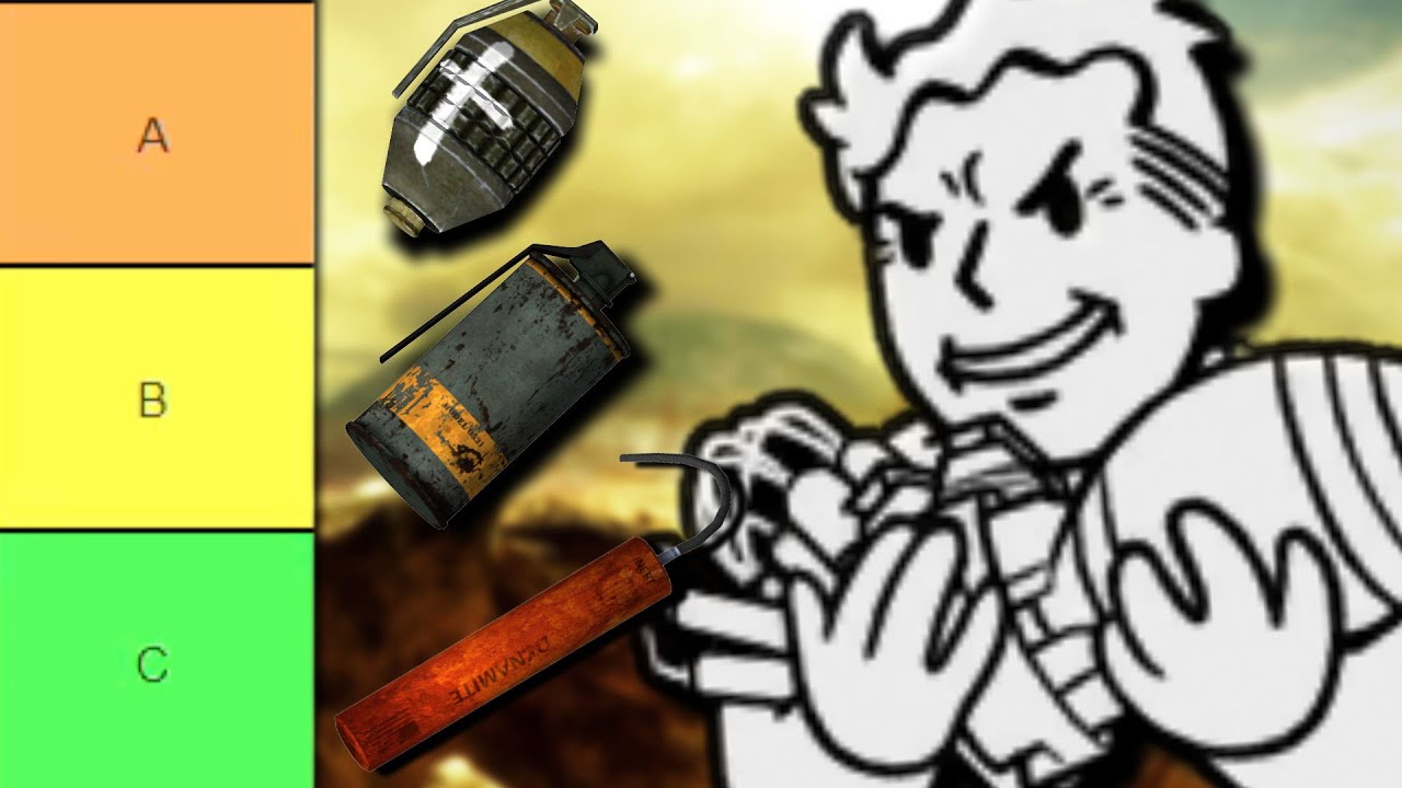 Полный список уровней метательных взрывчатых веществ Fallout New Vegas