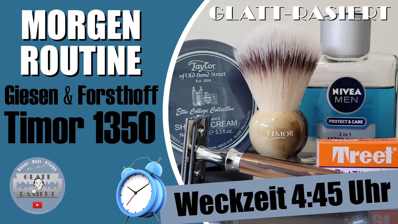 04:45 Uhr Morgen-Routine ║ G&F Timor 1350 Vintage - Rasierhobel, Nassrasur // GLATT - RASIERT
