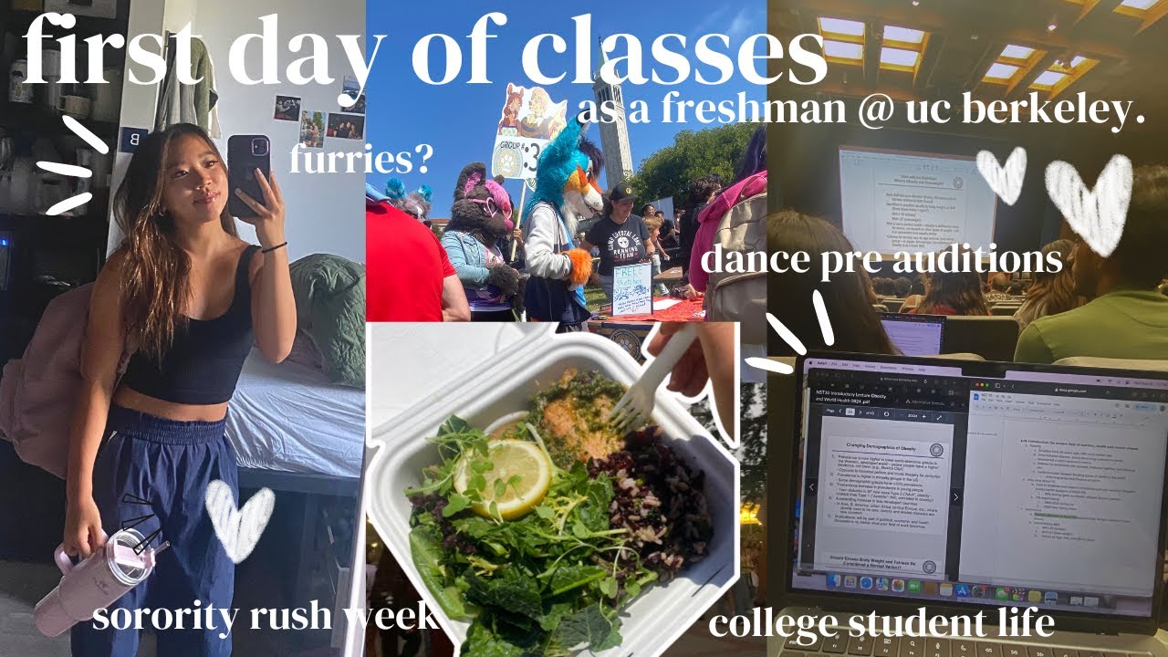 my first day of classes @ uc berkeley | rush, dance tryouts, club fair, student life